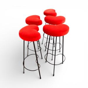 Bar Stools, Juliette Belarti Edition, Belgium, Circa 1960